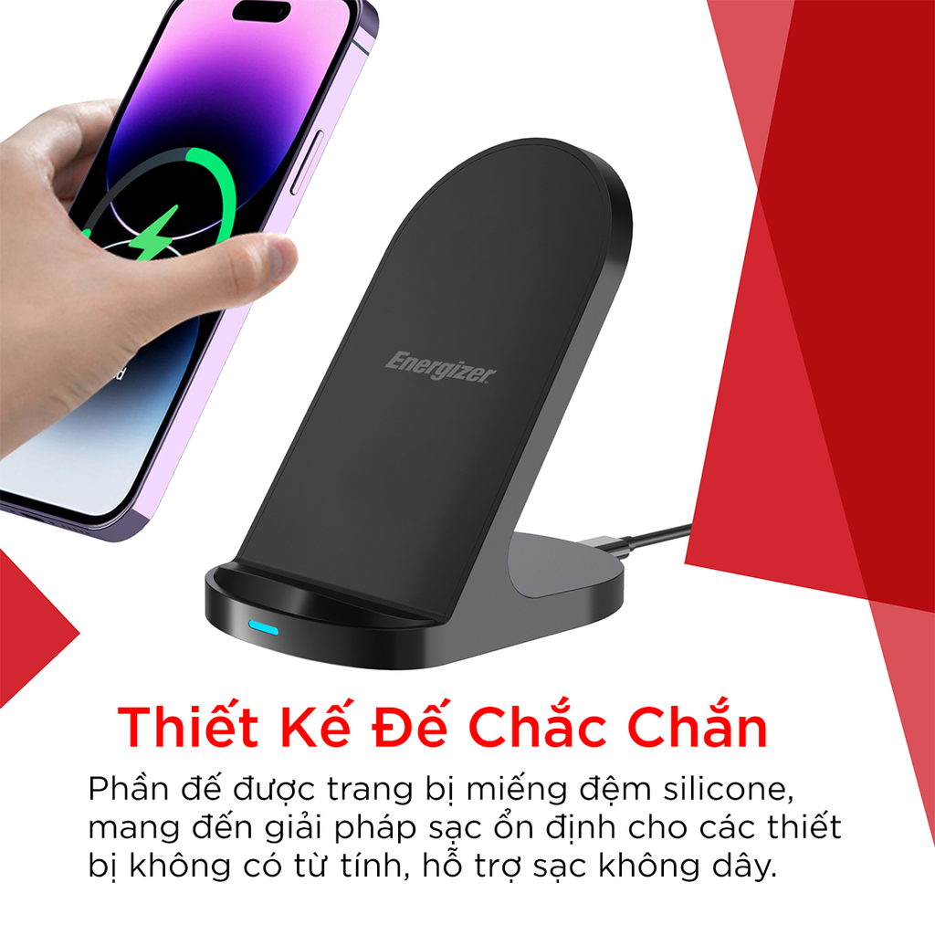 Đế sạc không dây Energizer Qi 15W - WCP107BK