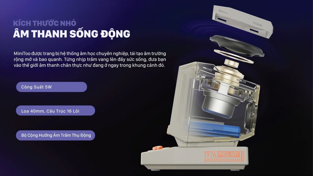 Loa Bluetooth Divoom - MiniToo White