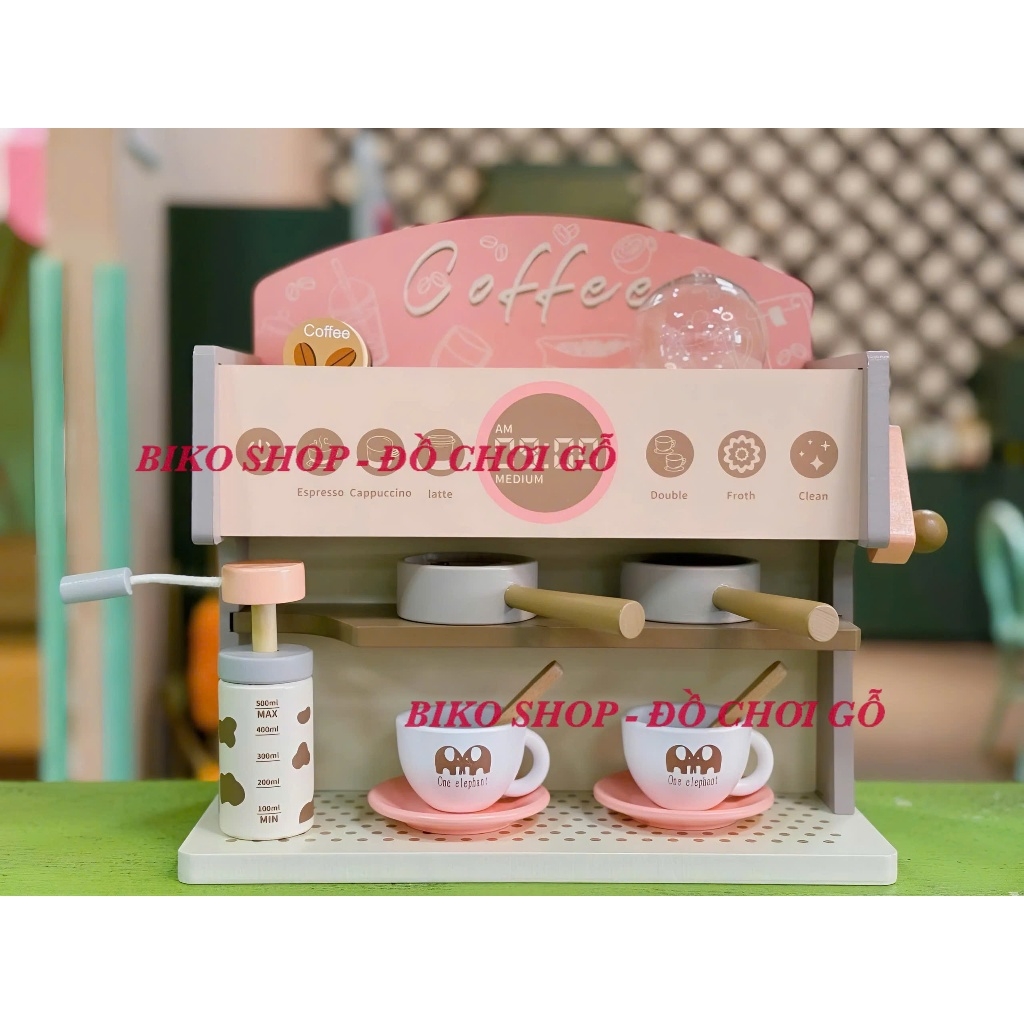 Đồ chơi máy pha cà phê bằng gỗ cho bé -  𝐁𝐈𝐊𝐎 𝐒𝐇𝐎𝐏
