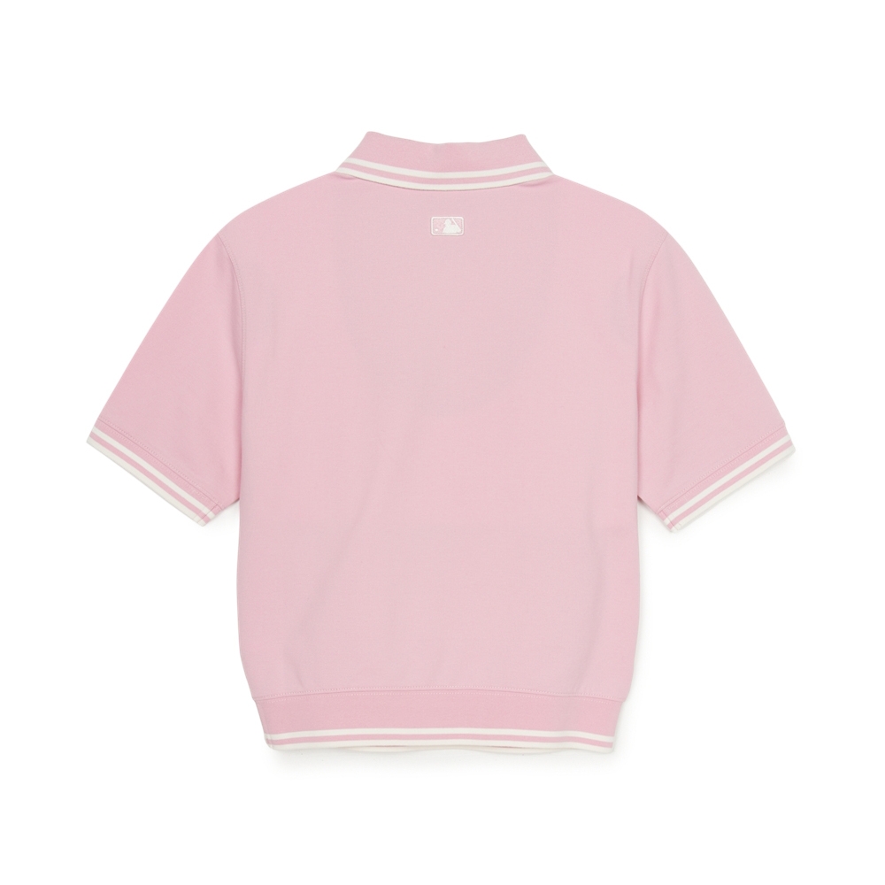 Áo Croptop MLB Women's Basic Crop Collar T-Shirt Boston Red Sox Pink