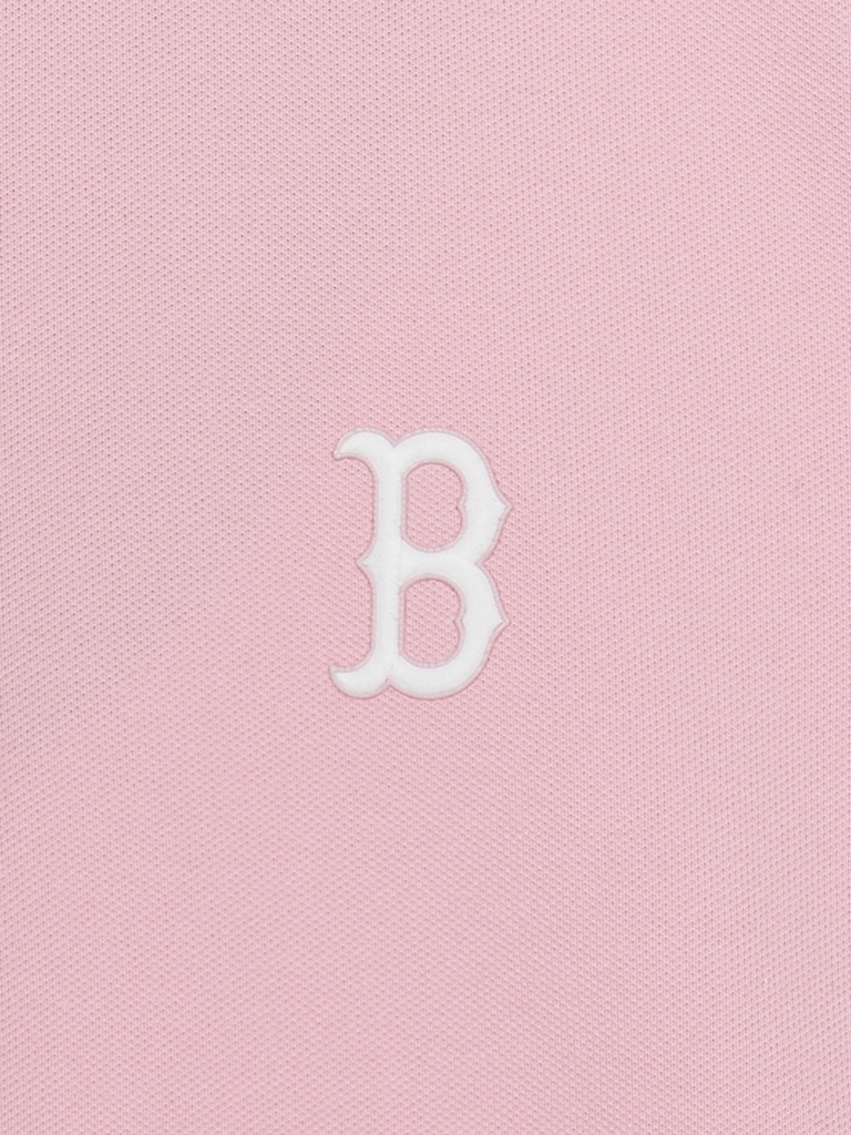 Áo Croptop MLB Women's Basic Crop Collar T-Shirt Boston Red Sox Pink