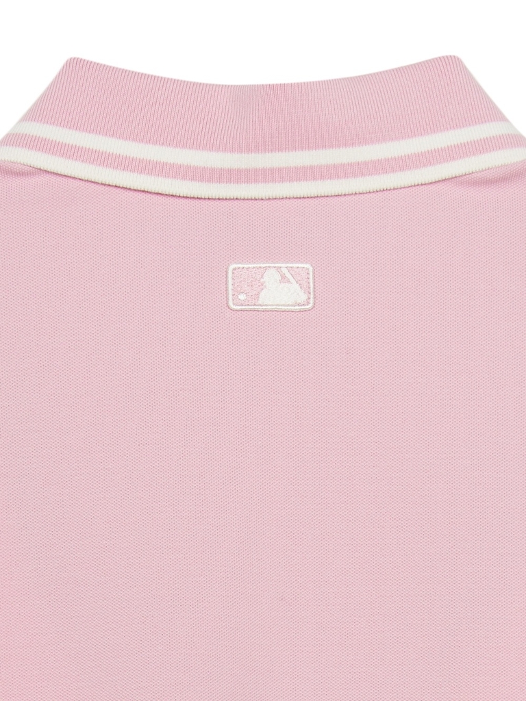 Áo Croptop MLB Women's Basic Crop Collar T-Shirt Boston Red Sox Pink