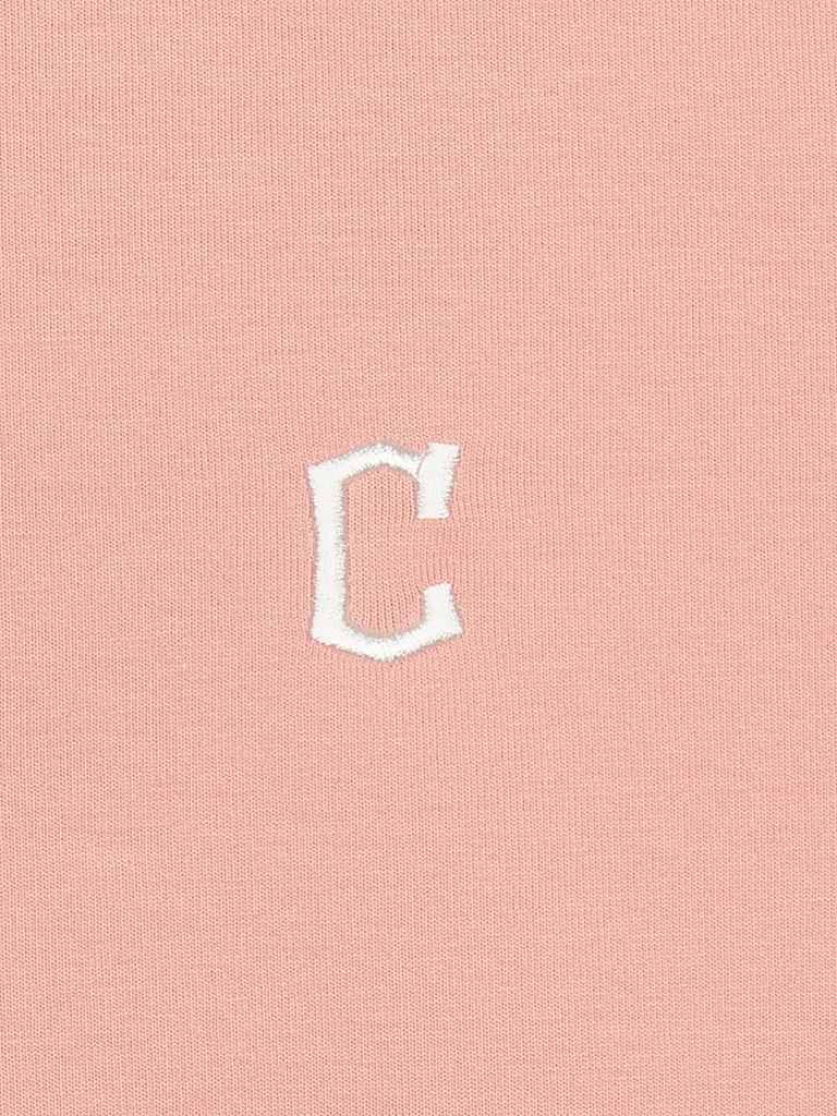 Áo Croptop MLB Women's Basic Crop Short Sleeve T-Shirt Cleveland Guardians Peach