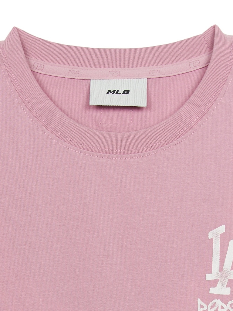 Áo Croptop MLB Women's Basic Street Logo Crop Short Sleeve T-Shirt LA Dodgers Purple