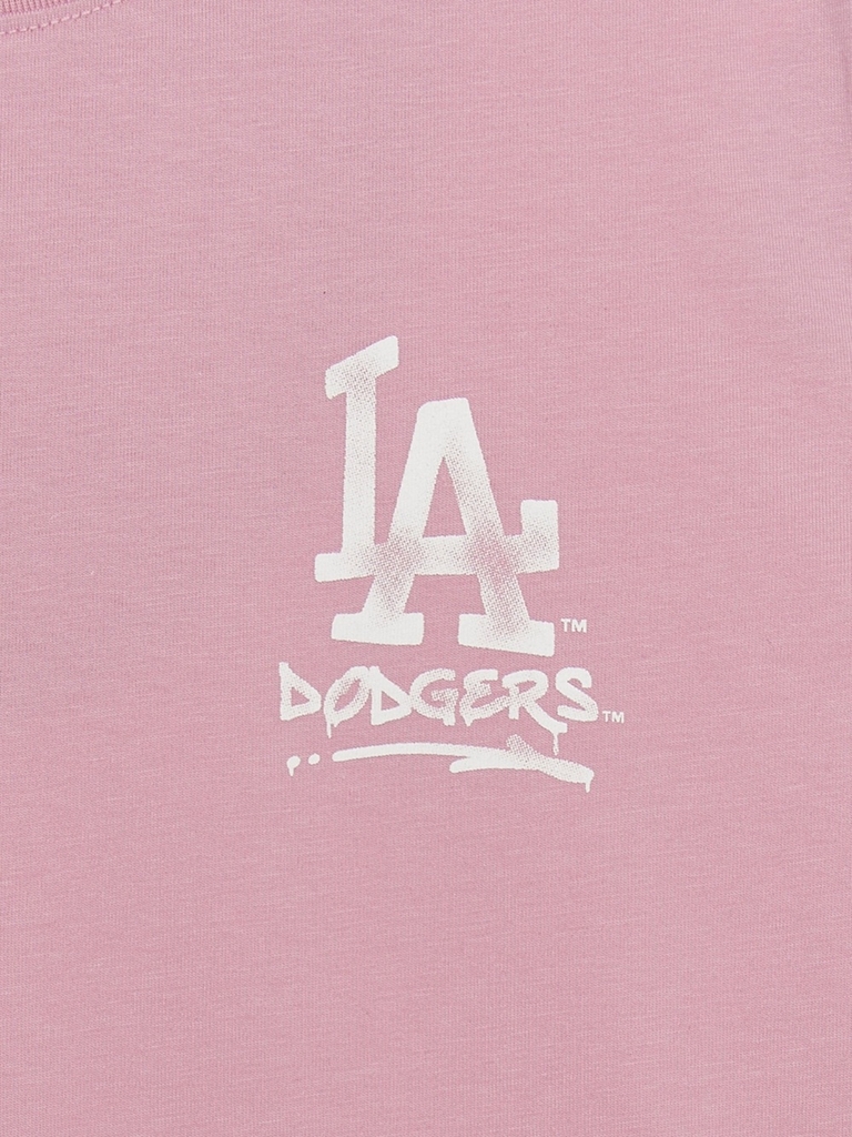 Áo Croptop MLB Women's Basic Street Logo Crop Short Sleeve T-Shirt LA Dodgers Purple
