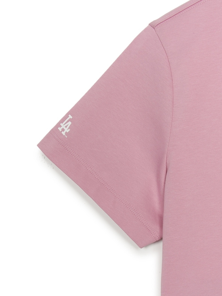 Áo Croptop MLB Women's Basic Street Logo Crop Short Sleeve T-Shirt LA Dodgers Purple