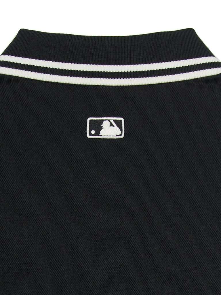 Áo Croptop MLB Women's Basic Crop Collar T-Shirt New York Yankees Black