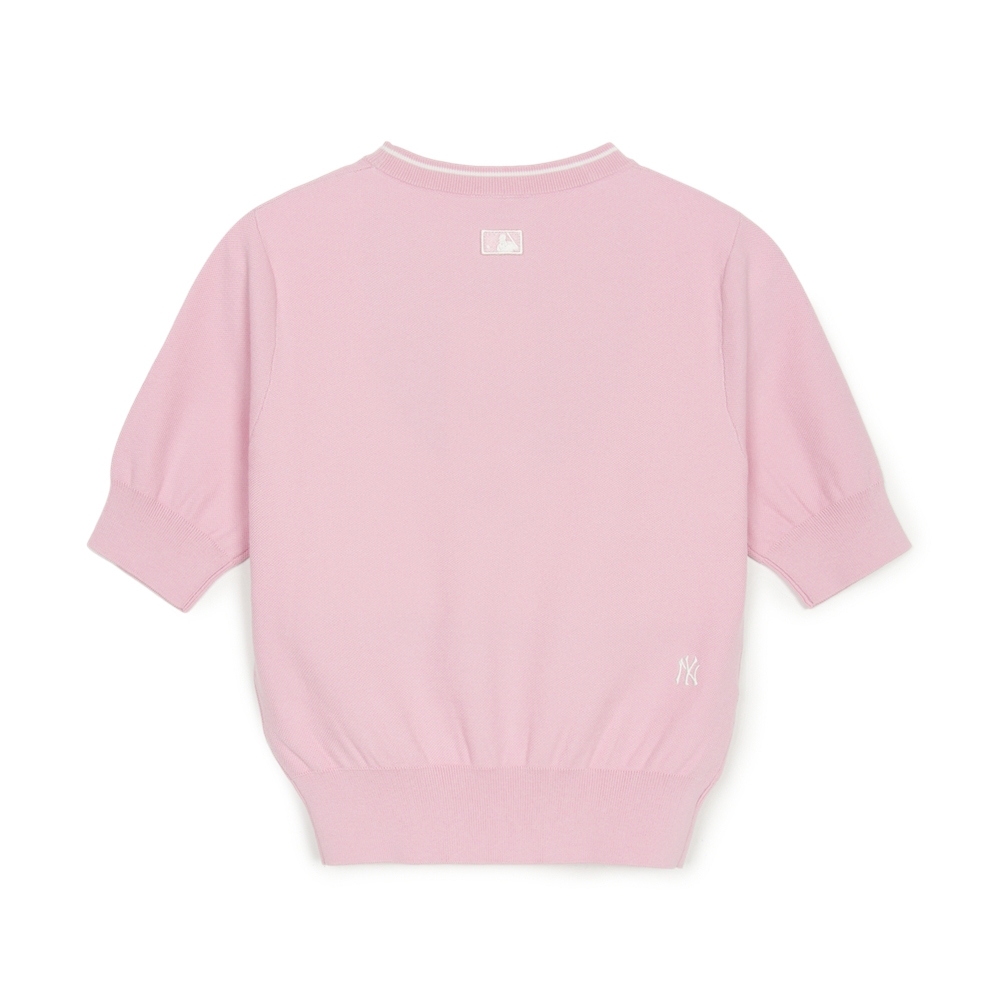 Áo Croptop MLB Women's Basic Coopers Crop Short Sleeve Knit New York Yankees Pink