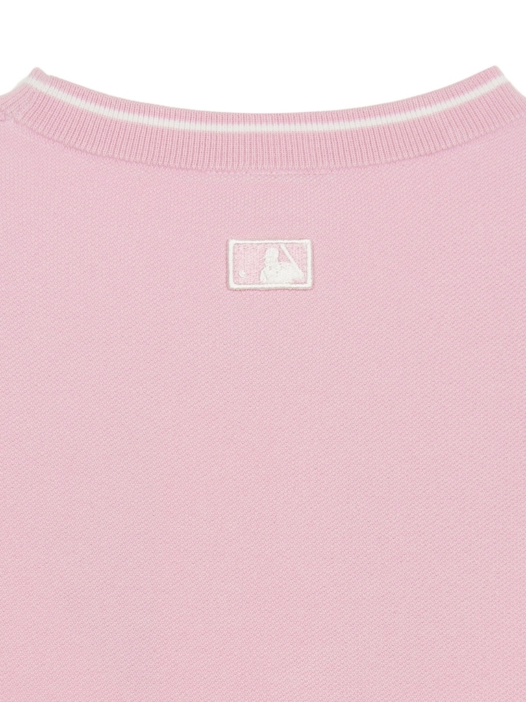 Áo Croptop MLB Women's Basic Coopers Crop Short Sleeve Knit New York Yankees Pink