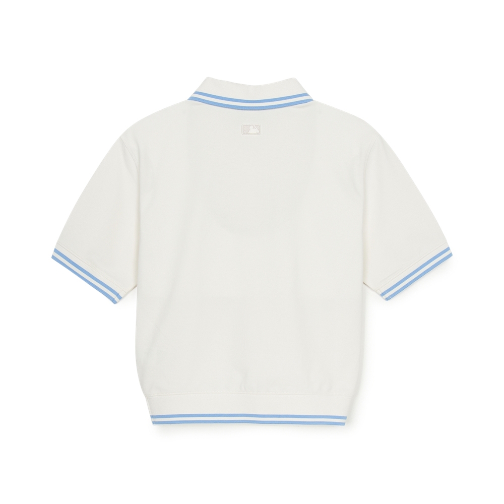 Áo Croptop MLB Women's Basic Crop Collar T-Shirt New York Yankees Ivory