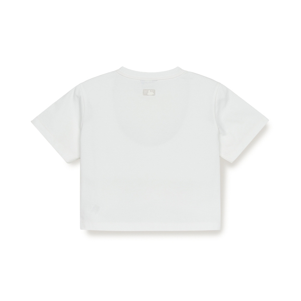 Áo Croptop MLB Women's Basic Crop Short Sleeve T-Shirt New York Yankees White