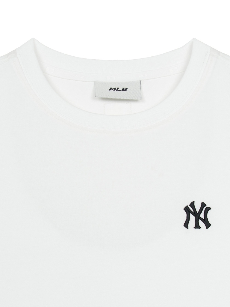Áo Croptop MLB Women's Basic Crop Short Sleeve T-Shirt New York Yankees White