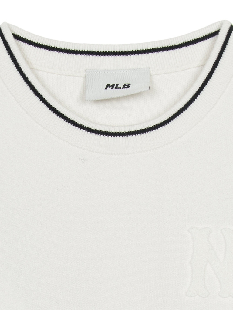 Áo Croptop MLB Women's Basic Coopers Crop Short Sleeve Knit New York Yankees Ivory