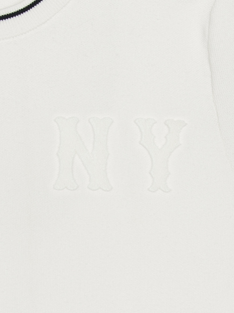 Áo Croptop MLB Women's Basic Coopers Crop Short Sleeve Knit New York Yankees Ivory