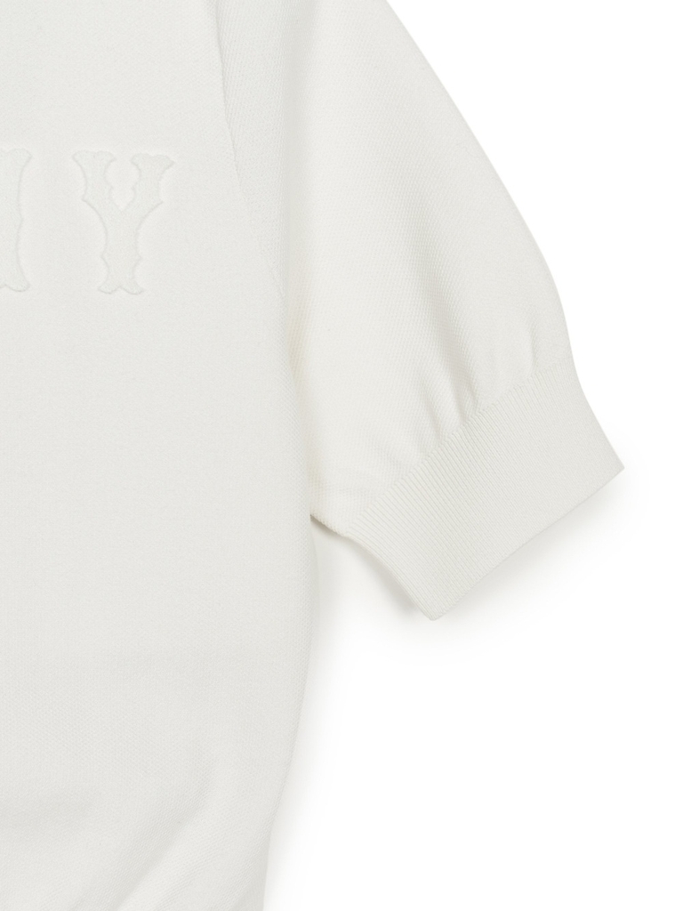 Áo Croptop MLB Women's Basic Coopers Crop Short Sleeve Knit New York Yankees Ivory