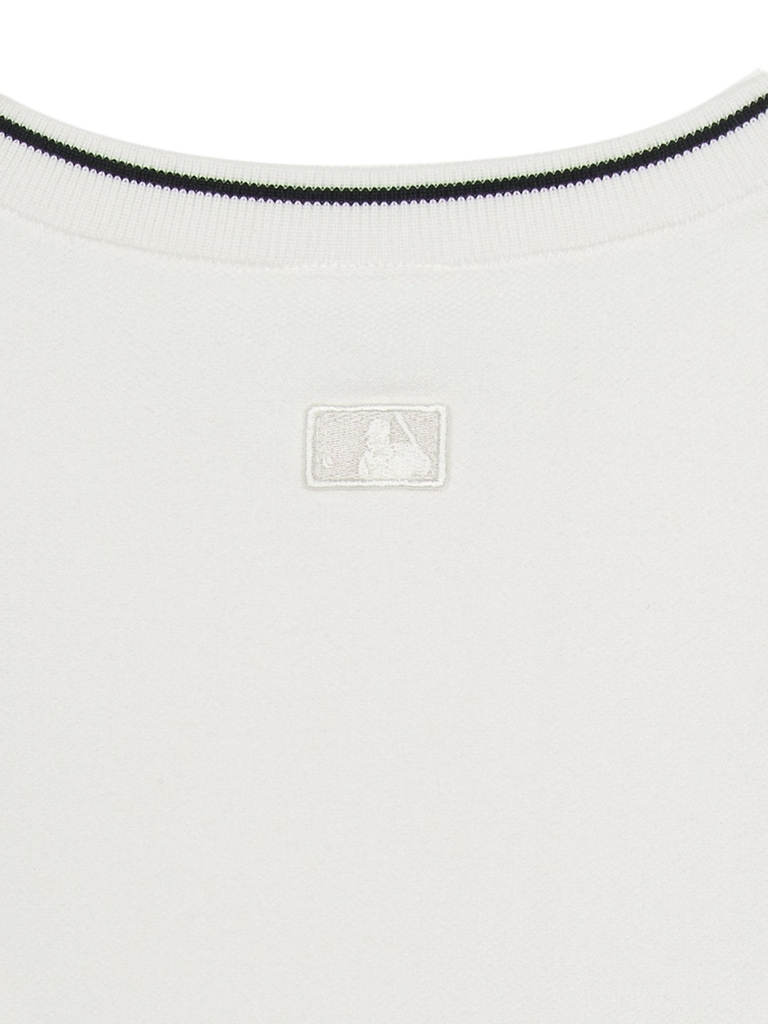 Áo Croptop MLB Women's Basic Coopers Crop Short Sleeve Knit New York Yankees Ivory