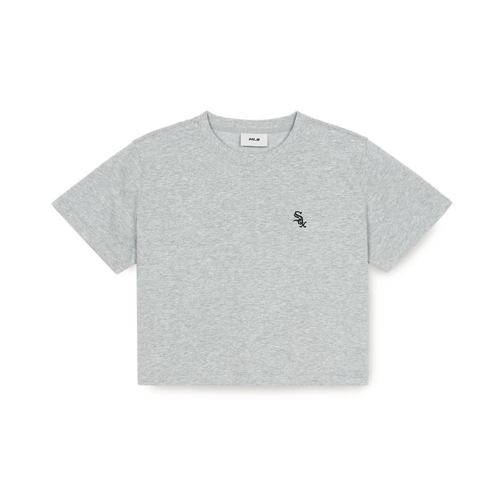 Áo Croptop MLB Women's Basic Crop Short Sleeve T-Shirt Chicago White Sox Grey