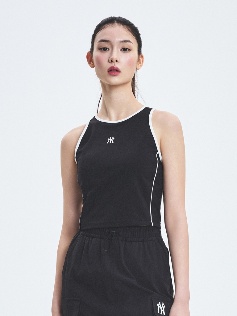 Áo Croptop MLB Women's Basic Small Logo Crop Top New York Yankees Black