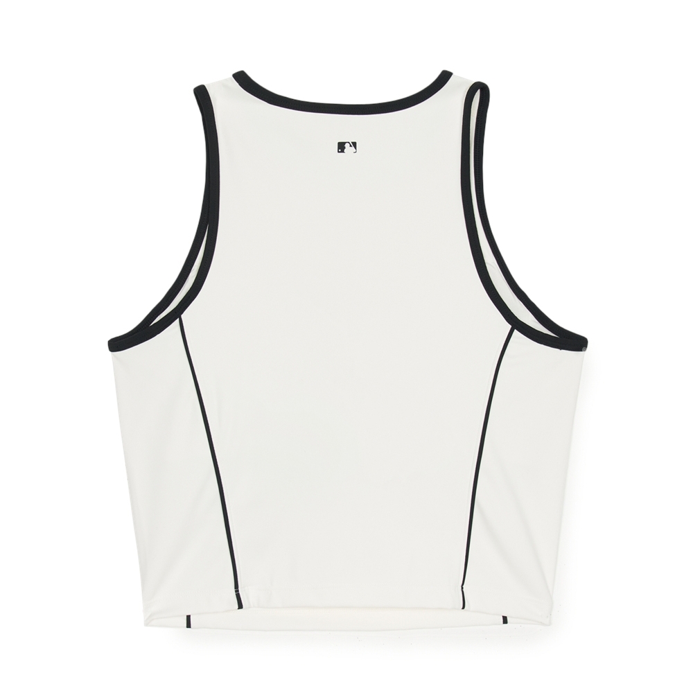 Áo Croptop MLB Women's Basic Small Logo Crop Top New York Yankees Ivory
