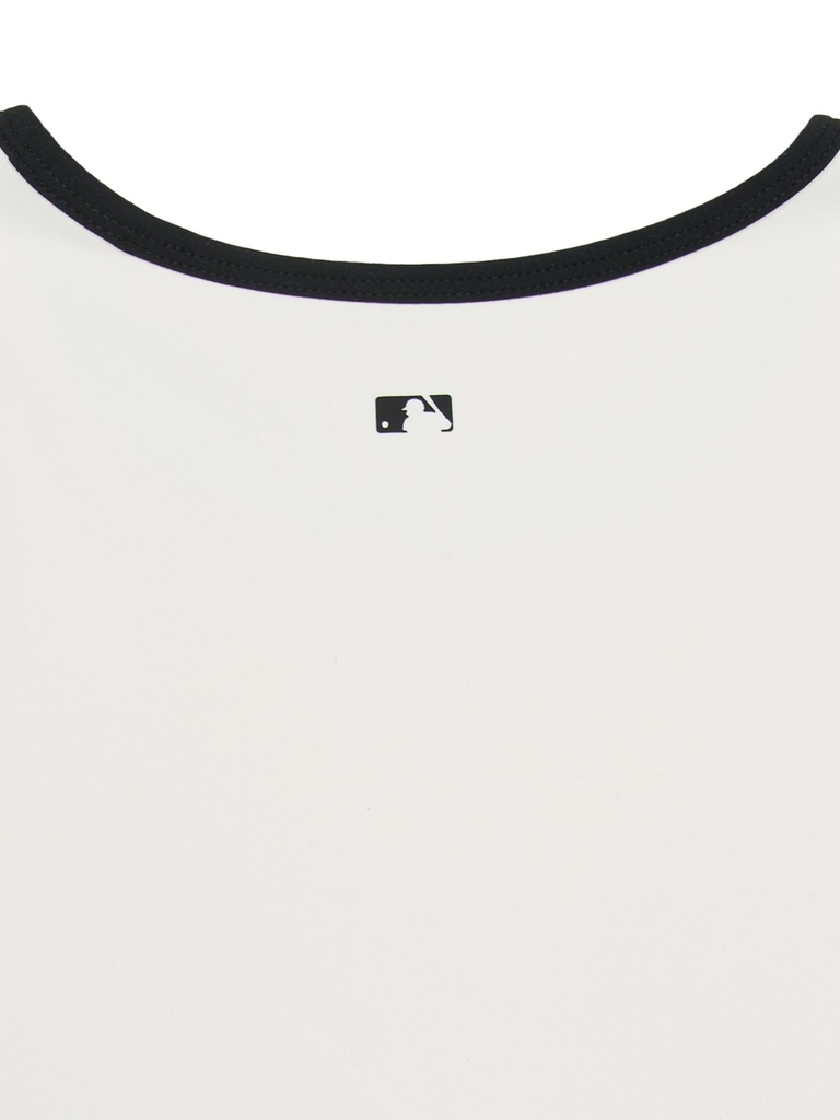 Áo Croptop MLB Women's Basic Small Logo Crop Top New York Yankees Ivory