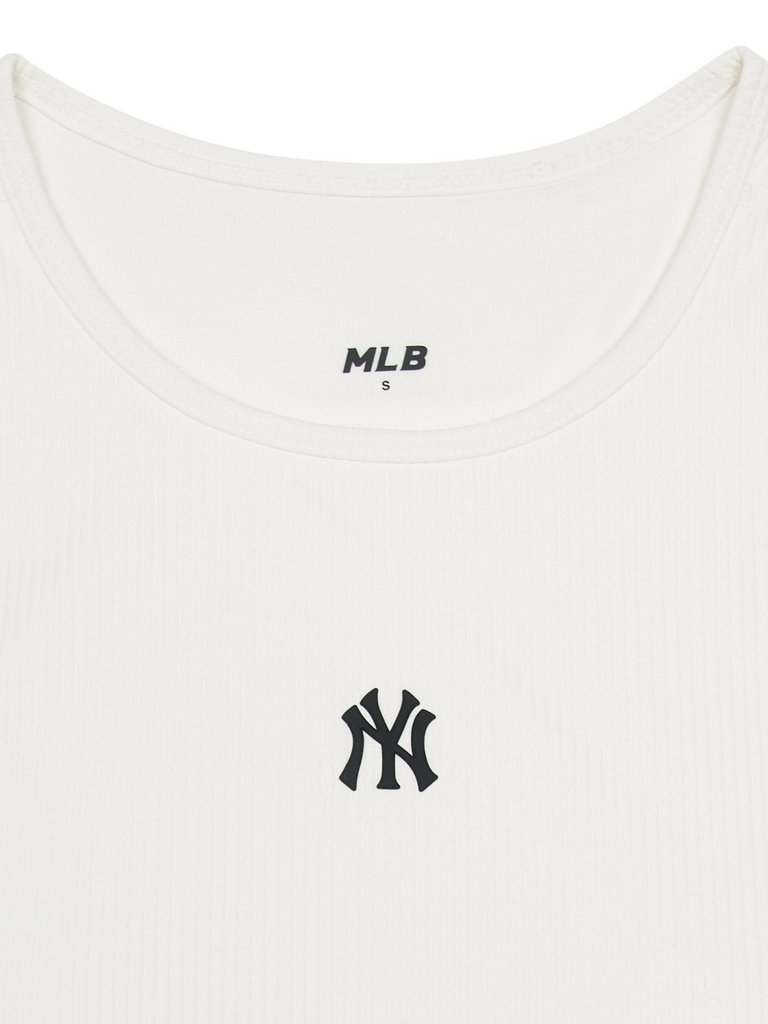 Áo Croptop MLB Women's Basic Small Logo Golf Crop Top New York Yankees Ivory