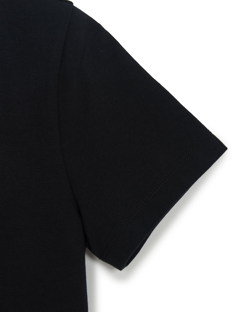 Áo Croptop MLB Women's Basic Square Neck Slim Fit Short Sleeve T-shirt LA Dodgers Black