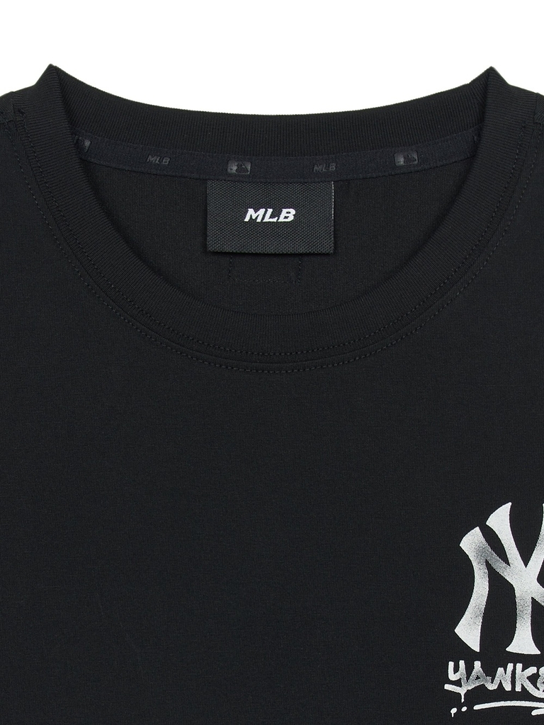 Áo Croptop MLB Women's Basic Street Logo Crop Short Sleeve T-Shirt New York Yankees Black