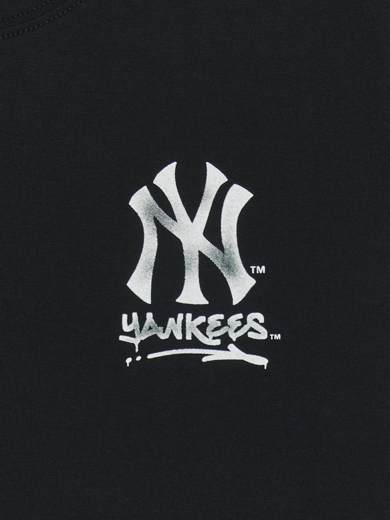 Áo Croptop MLB Women's Basic Street Logo Crop Short Sleeve T-Shirt New York Yankees Black