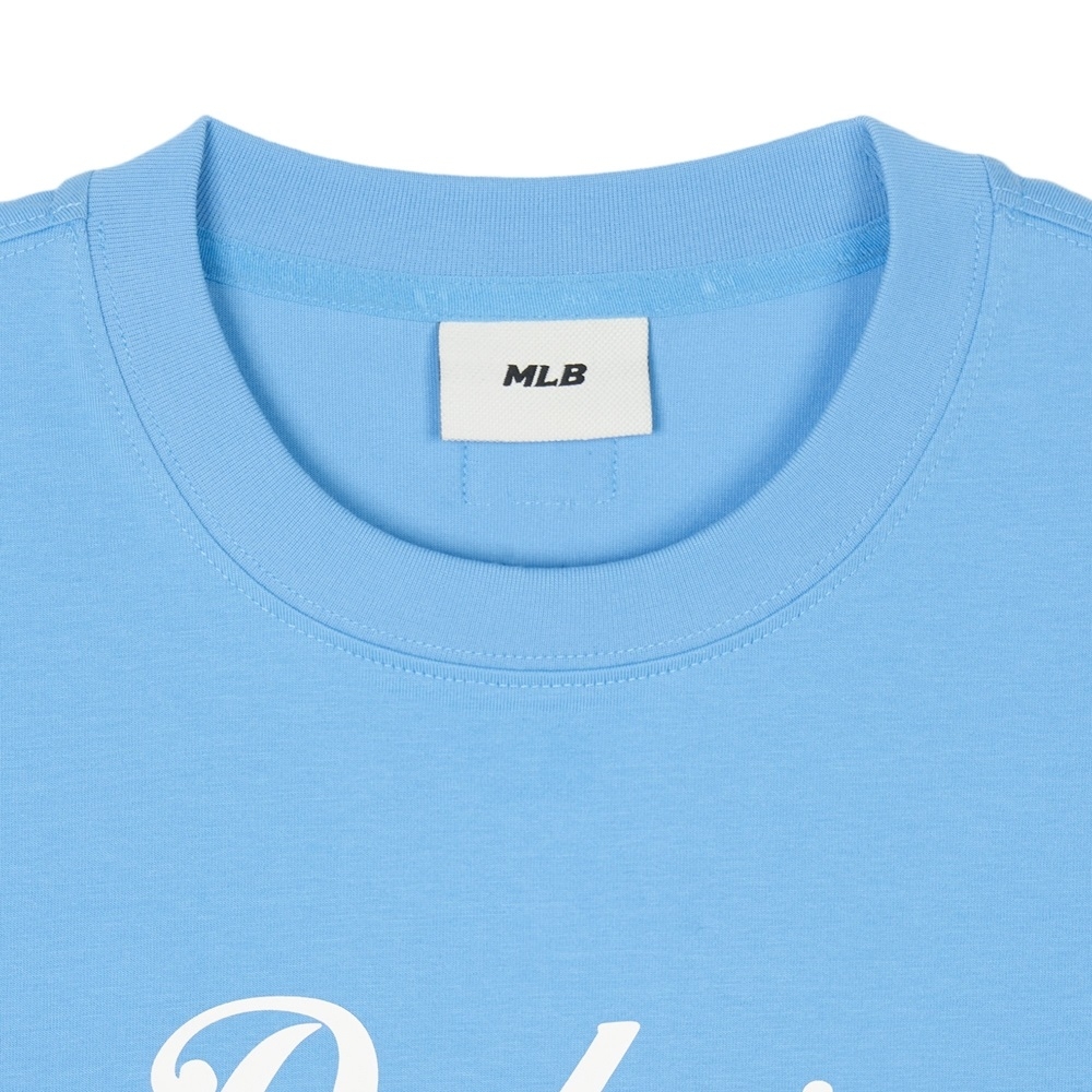 Áo Croptop MLB Korea Women's Basic Varsity Cultive LA Dodgers Blue