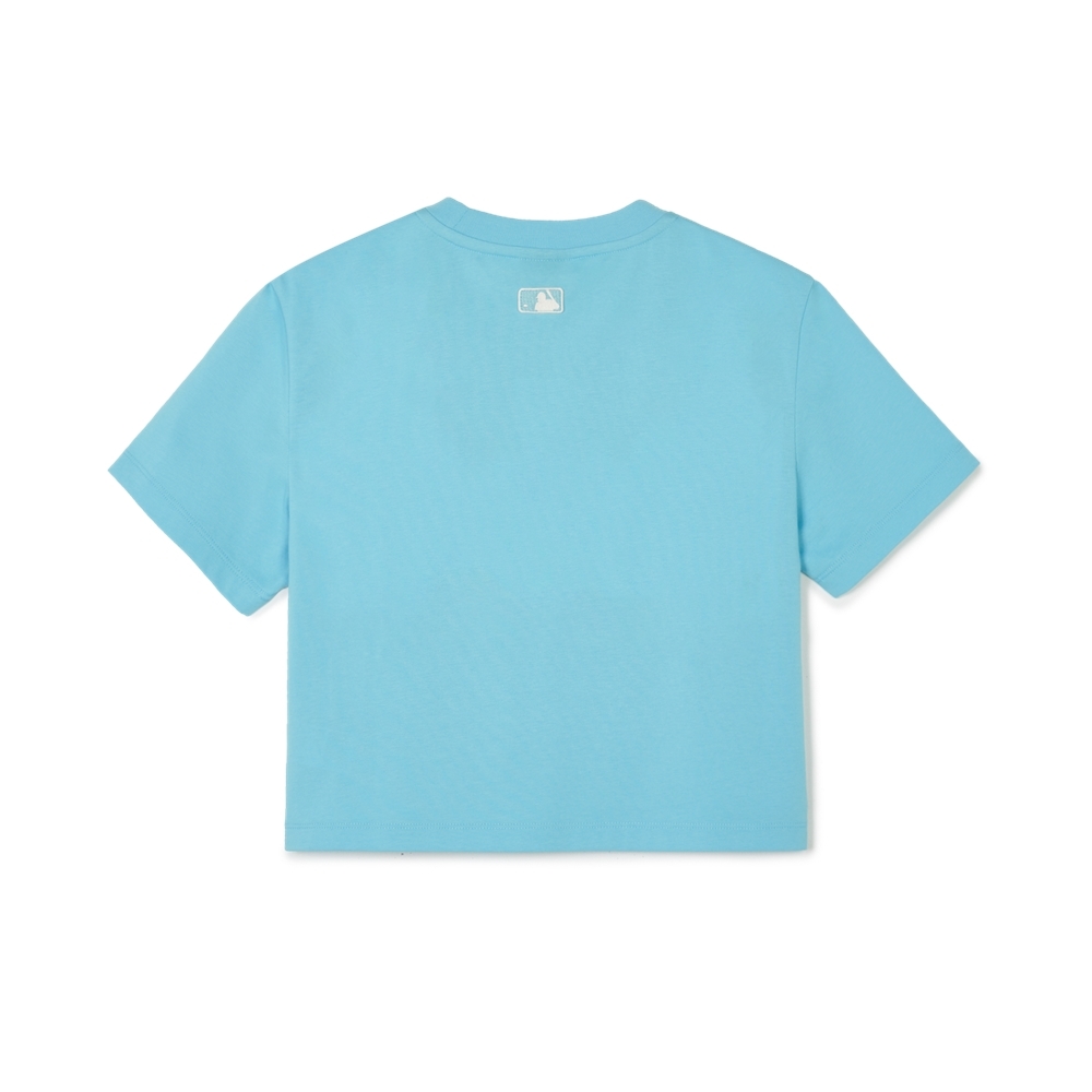Áo Croptop MLB Korea Women's Street Small Logo LA Dodgers Blue