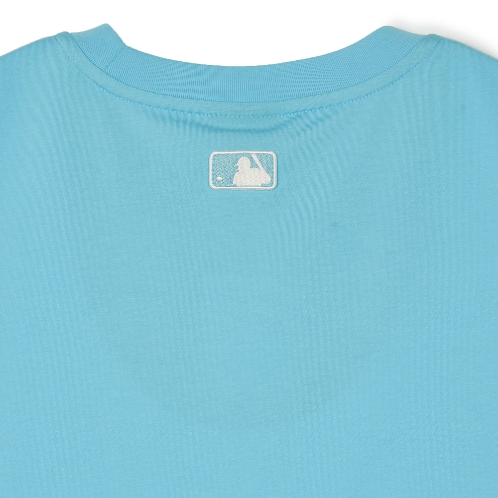 Áo Croptop MLB Korea Women's Street Small Logo LA Dodgers Blue