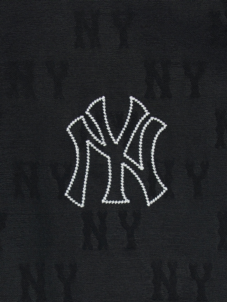 Áo Croptop MLB Women's Classic Mono Jacquard Crop Short Sleeve T-Shirt New York Yankees Black