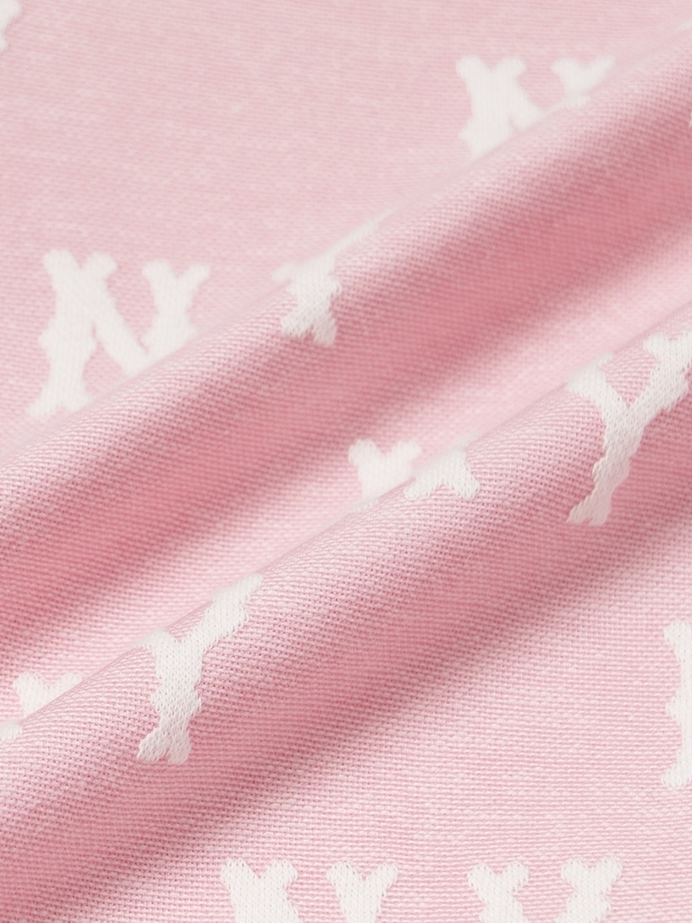 Áo Croptop MLB Women's Classic Mono Jacquard Crop Short Sleeve T-Shirt New York Yankees Pink