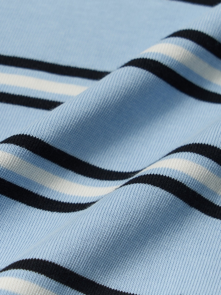 Áo Croptop MLB Women's Varsity Stripe Crop Collar T-Shirt LA Dodgers Blue