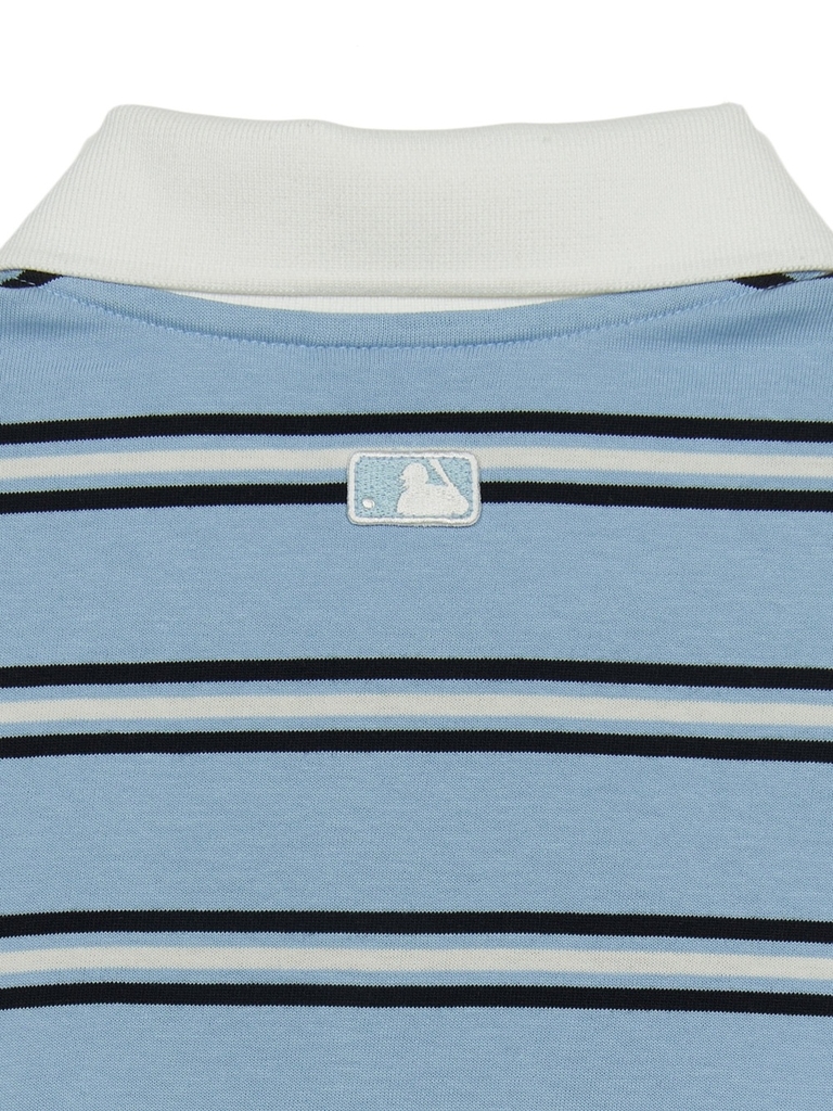 Áo Croptop MLB Women's Varsity Stripe Crop Collar T-Shirt LA Dodgers Blue