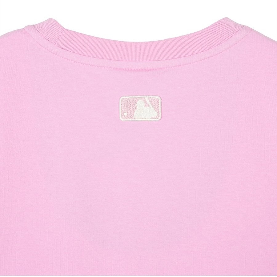 Áo Croptop MLB Women's Mono Block Slim Crop T-Shirts New York Yankees Pink