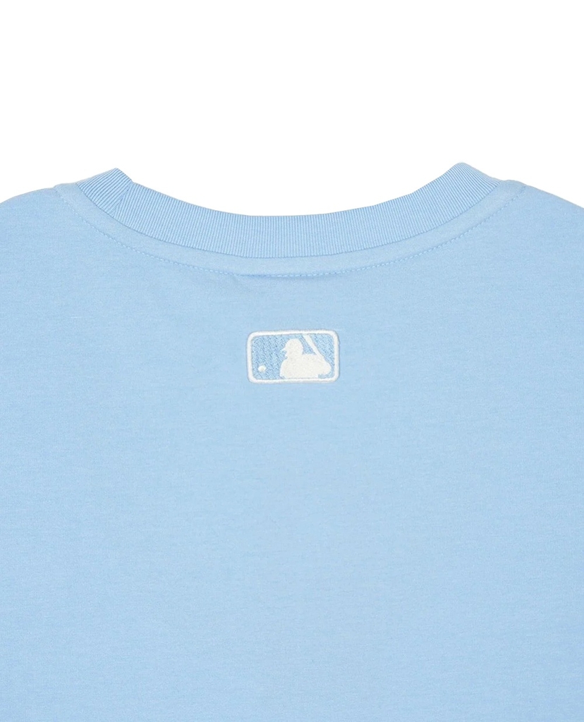 Áo Croptop MLB Women's Mono Block Slim Crop T-Shirts New York Yankees Blue