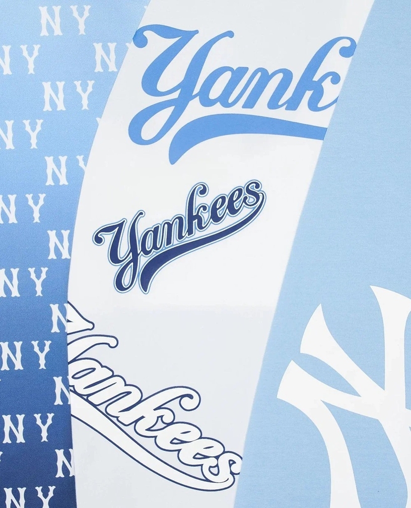 Áo Croptop MLB Women's Mono Block Slim Crop T-Shirts New York Yankees Blue