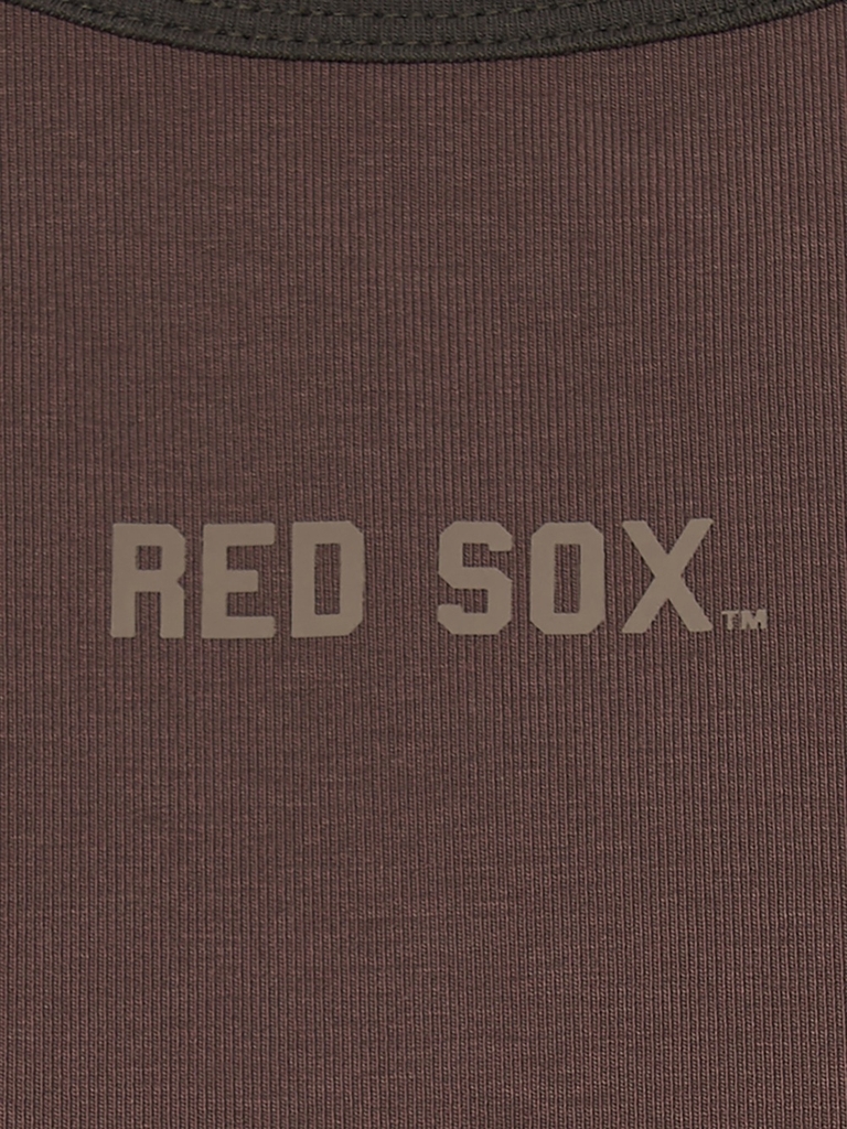 Áo Croptop MLB Women's Varsity Vintage Slim Crop Nashi T-Shirt Boston Red Sox Brown