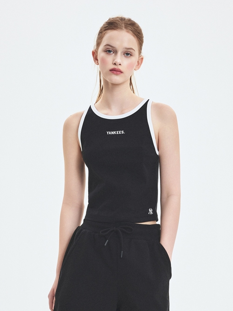 Áo Croptop MLB Women's Varsity Vintage Slim Crop Nashi T-Shirt New York Yankees Black