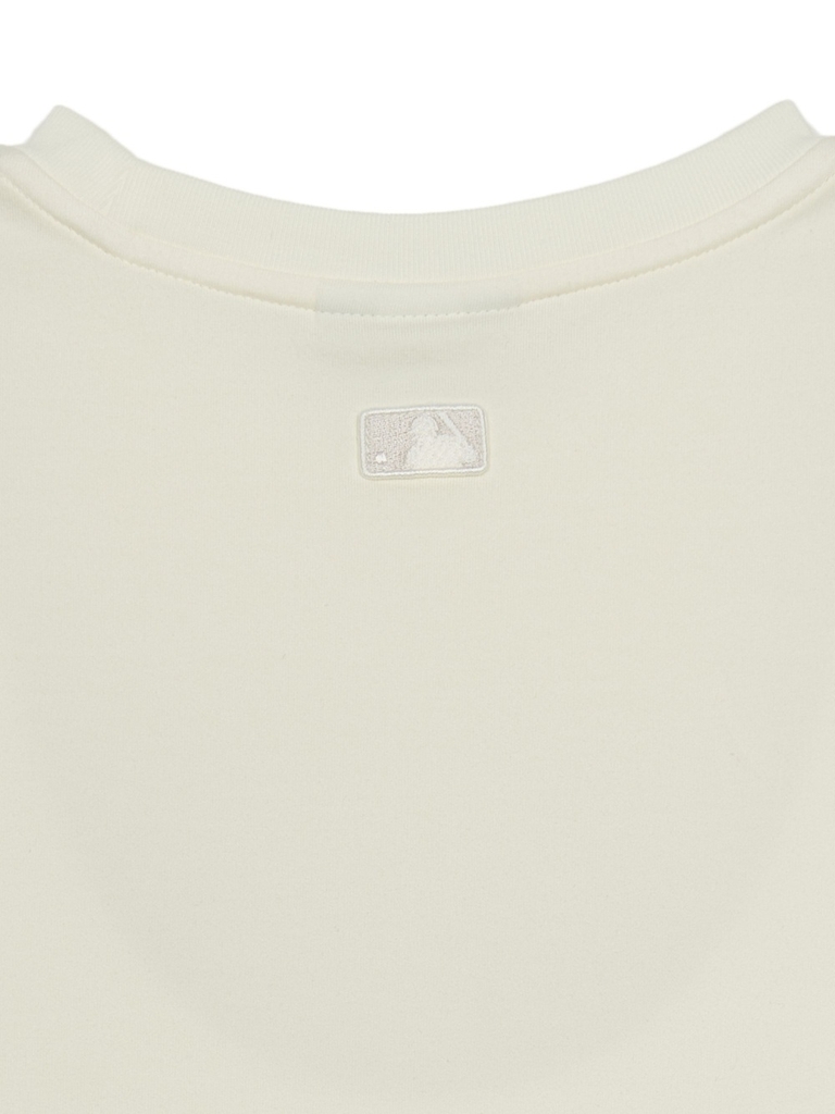 Áo Croptop MLB Women's Varsity Vintage Washed Graphic Crop Short Sleeve T-Shirt New York Yankees Cream