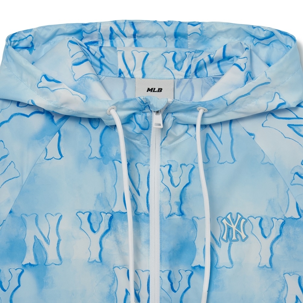 Áo Khoác MLB Water Monogram Summer New York Yankees Aqua Blue