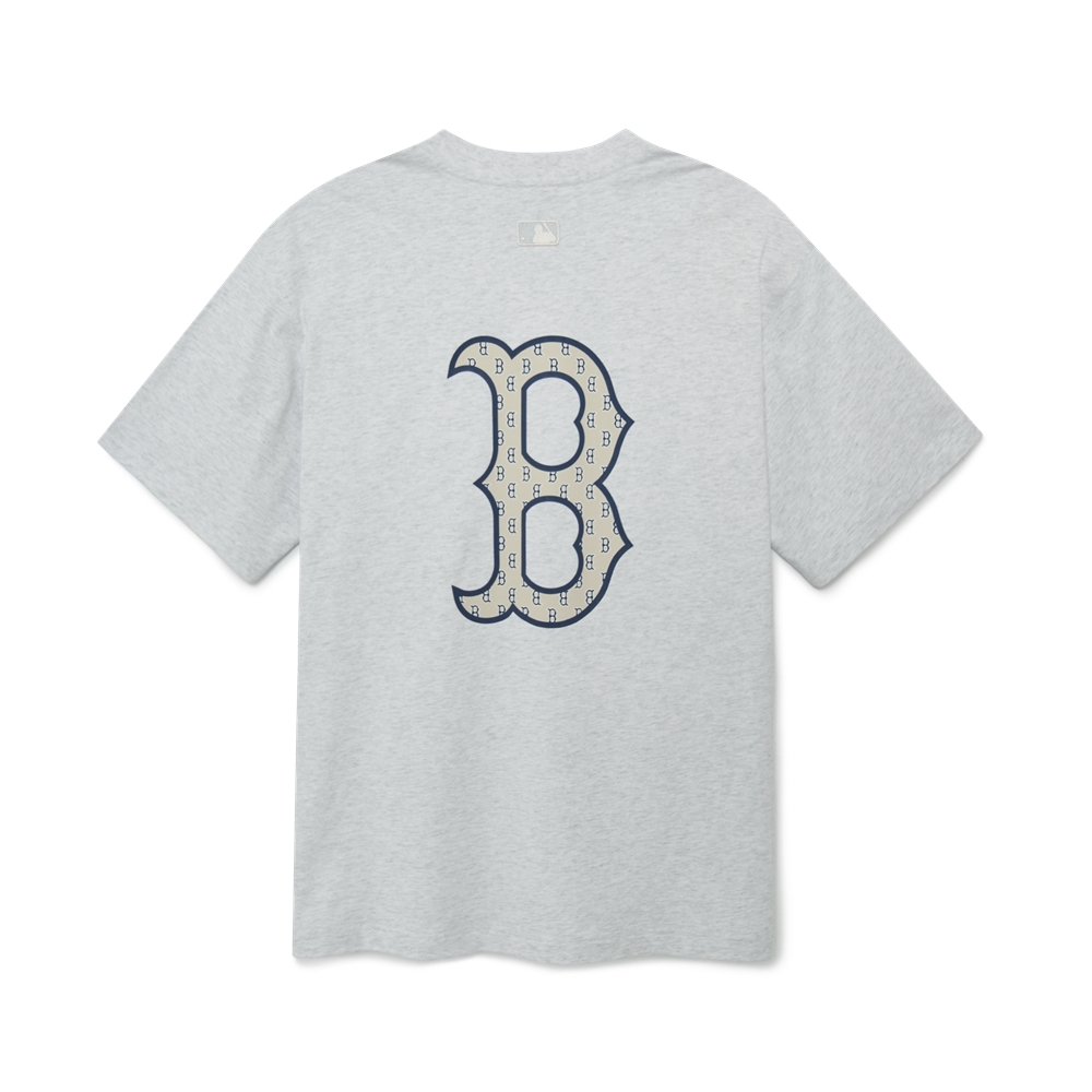 Áo Thun MLB Classic Monogram Big Logo Short Sleeve Boston Red Sox L.Melange Grey