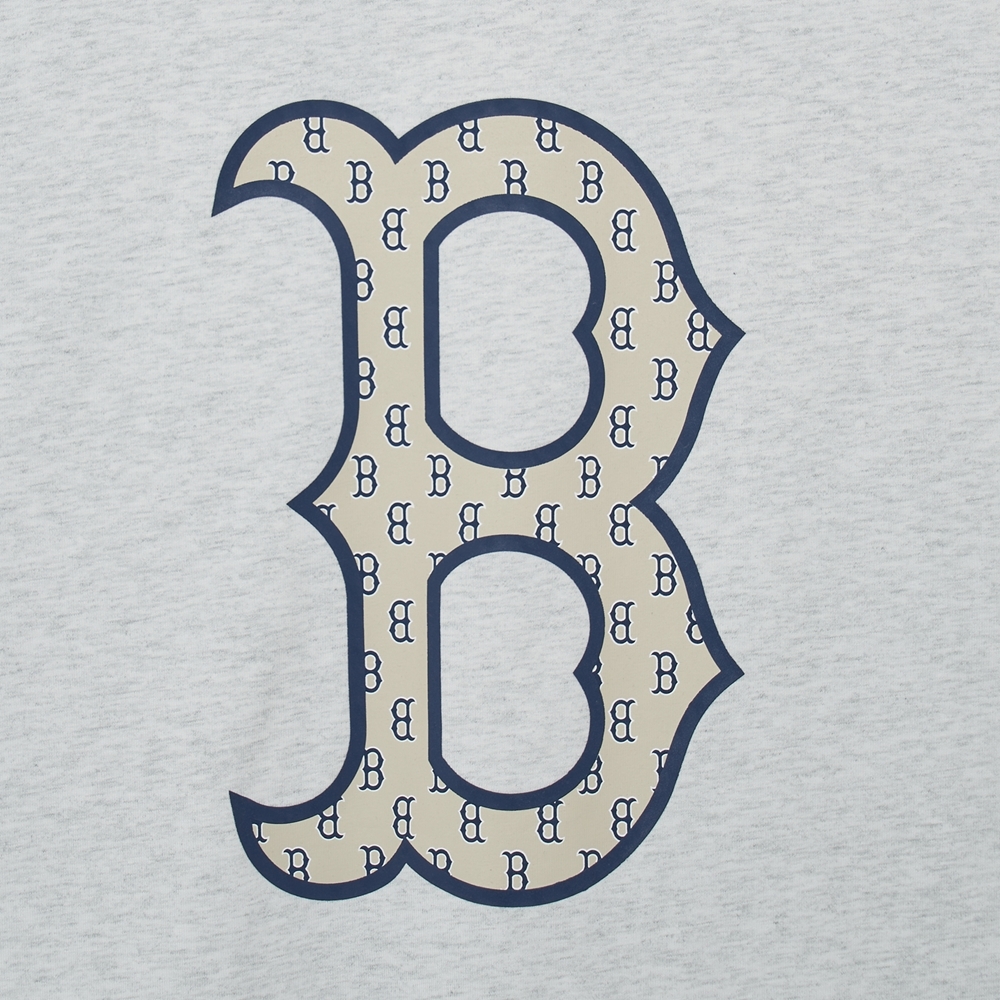 Áo Thun MLB Classic Monogram Big Logo Short Sleeve Boston Red Sox L.Melange Grey