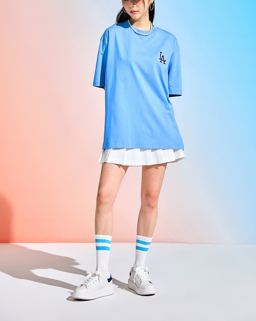 Áo Thun MLB Classic Monogram Big Logo Short Sleeve LA Dodgers L.Cobalt Blue