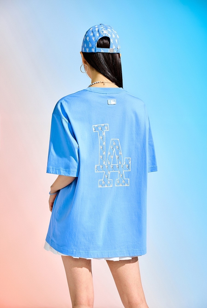 Áo Thun MLB Classic Monogram Big Logo Short Sleeve LA Dodgers L.Cobalt Blue