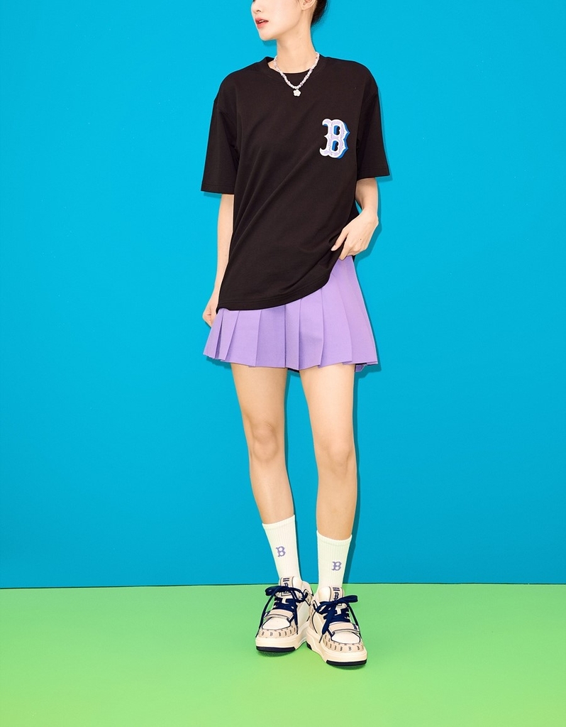 Áo Thun MLB Monotive Overfit Short Sleeve Boston Red Sox Charcoal Grey