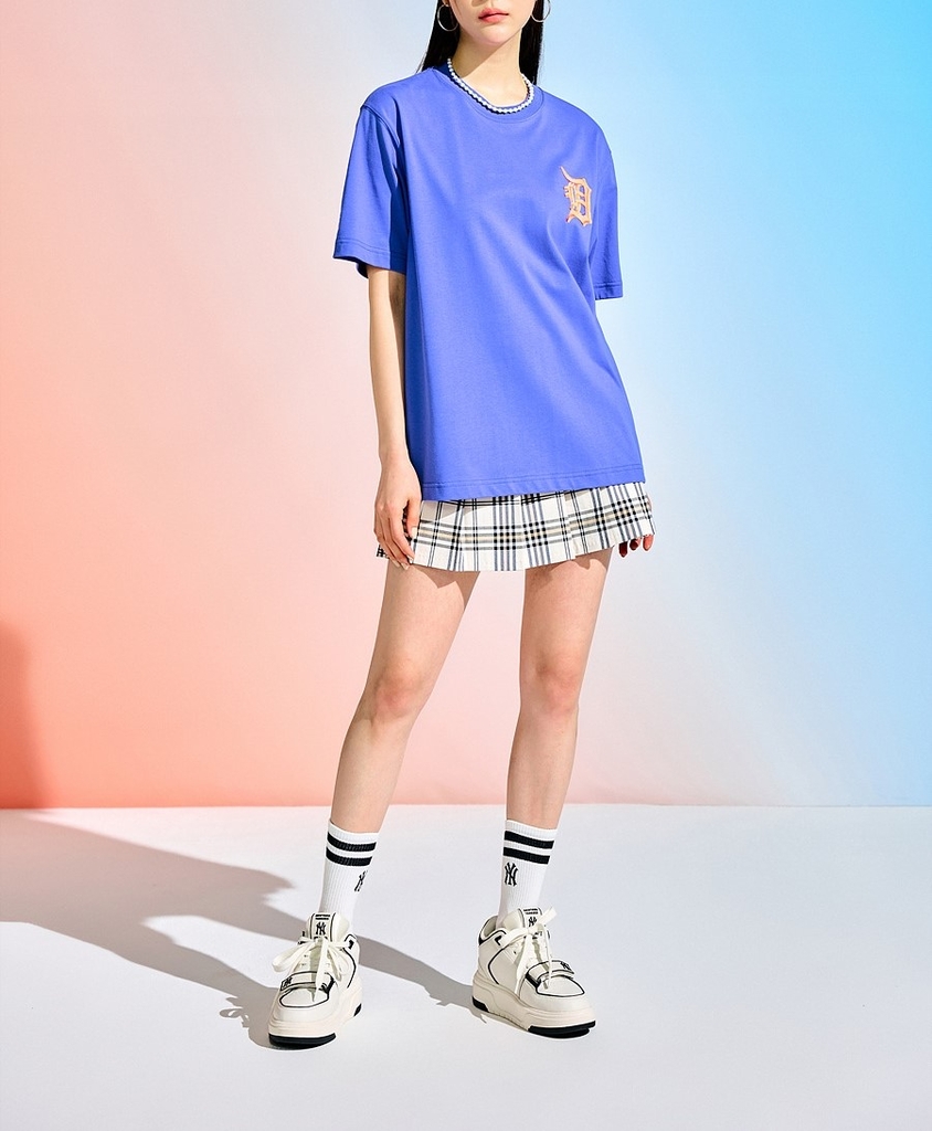 Áo Thun MLB Pop Art Graphic Overfit Short Sleeve Detroit Tigers Purple