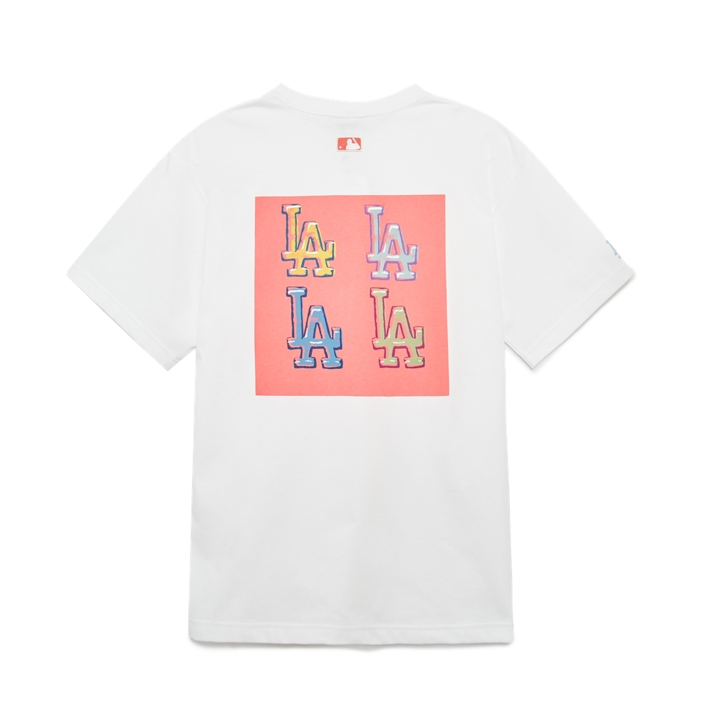 Áo Thun MLB Pop Art Graphic Overfit Short Sleeve LA Dodgers Off White