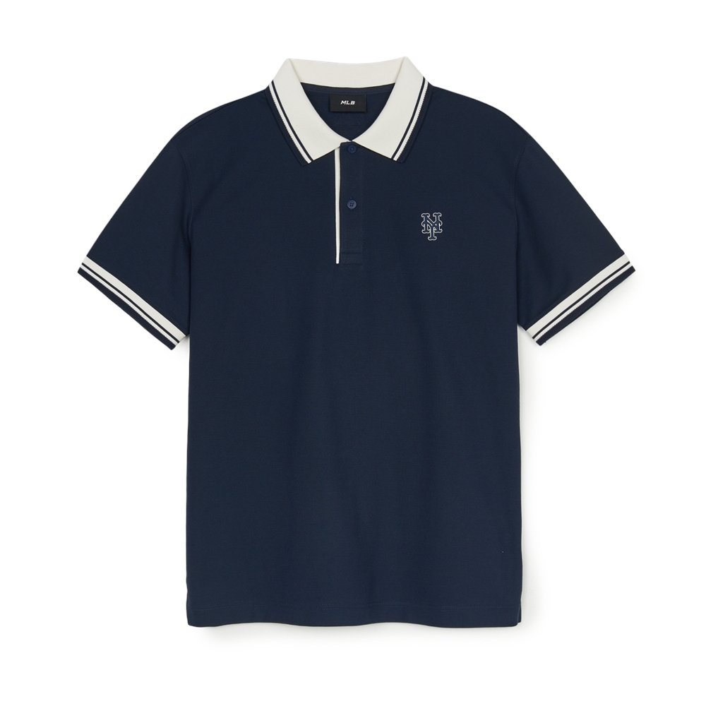 Áo Polo MLB Basic Cara Color Comfortable Fit Cara T-Shirt New York Mets Navy